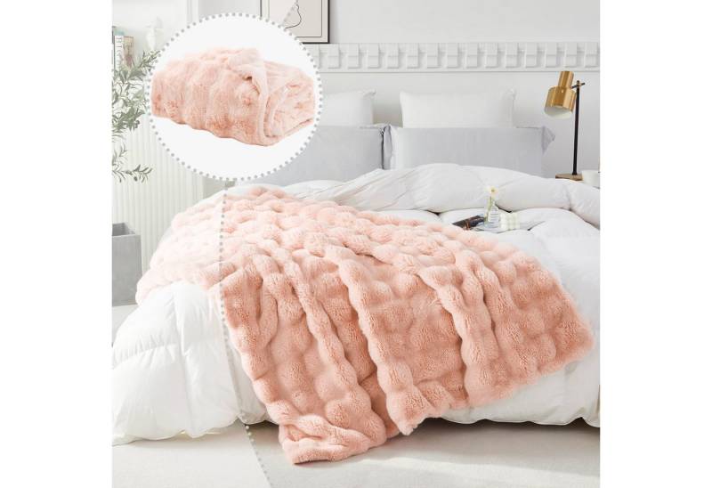Wohndecke Sofadecke Welle Kuscheldecke Sofadecken Couchdecken, BTTO, Künstlich Kaninchenfell Felldecke Babydecke Kinderdecke von BTTO