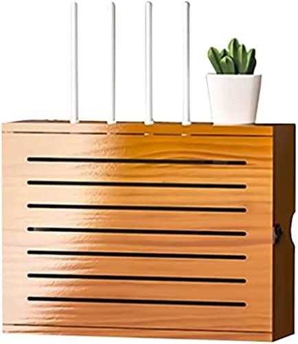 BTURYT Router Aufbewahrungsbox, Wandbefestigte Halterung Vorhang Floating Regal Für WiFi Speicher Kabel Manager Box Power Strip Protector von BTURYT