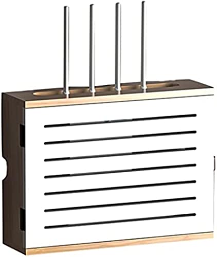 BTURYT Router Aufbewahrungsbox, Wandbefestigte Halterung Vorhang Floating Regal Für WiFi Speicher Kabel Manager Box Power Strip Protector von BTURYT