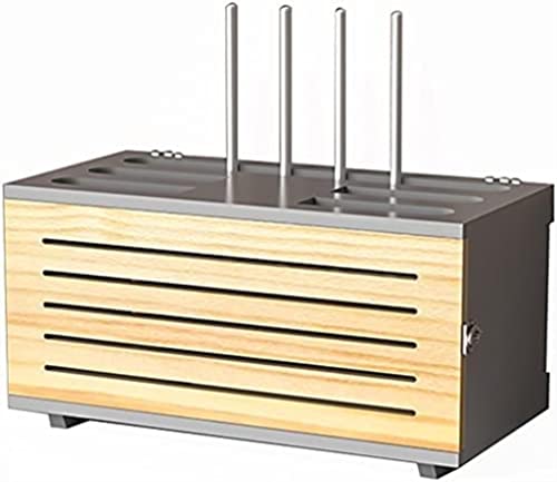 Router Aufbewahrungsbox, Wandbefestigte Halterung Power Strip Protector Floating Shelf Für WiFi Speicher Kabel Manager Box von BTURYT