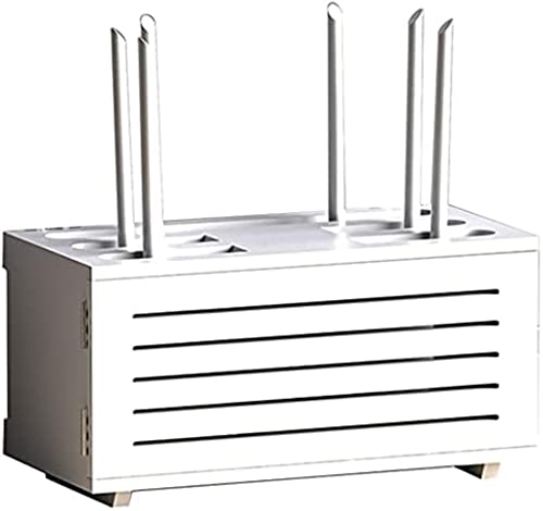 Router Aufbewahrungsbox, Wandbefestigte Halterung Power Strip Protector Floating Shelf Für WiFi Speicher Kabel Manager Box von BTURYT