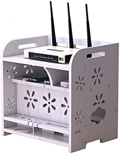 Router-Speicherbox, Box Router Storage Box WiFi Router Bracket Set-Top-Regal-Halter von BTURYT