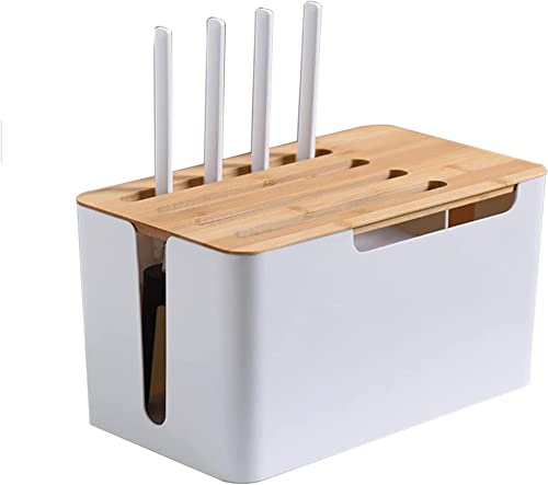 WiFi Router Aufbewahrungsbox, Multi Layer Wireless Router Storage Rack, Router Hider Box, Kabel Management Box, Power Strip Und Kabel Aufbewahrungsbox, Desktop Organizer Regale Mit Holzabdeckung von BTURYT