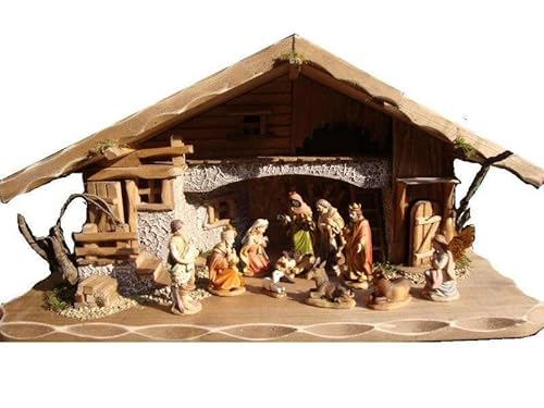 BTV Große Weihnachtskrippe mit Zubehör, mit/Figuren groß Krippe Scène de la Nativité K60OF von BTV