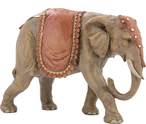 BTV Großer massiver Elefant, 20 cm Höhe, Dekofigur Krippenfiguren für 15-25 cm Figuren Weihnachtskrippe, tolle Mimik, handbemalt, Kunststein von BTV