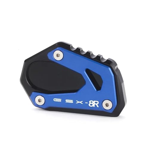 BTWSRX Seitenständerplatte Motorrad-Seitenständer-Auflage Für Suzuki GSX-8R GSX8R GSX 8R 2024–2025, Seitenständer-Auflage, Fuß-Seitenständer-Vergrößerung Kickstand-Verlängerungspad(Blau) von BTWSRX
