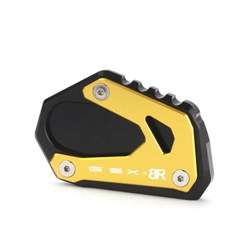 BTWSRX Seitenständerplatte Motorrad-Seitenständer-Auflage Für Suzuki GSX-8R GSX8R GSX 8R 2024–2025, Seitenständer-Auflage, Fuß-Seitenständer-Vergrößerung Kickstand-Verlängerungspad(Gold) von BTWSRX
