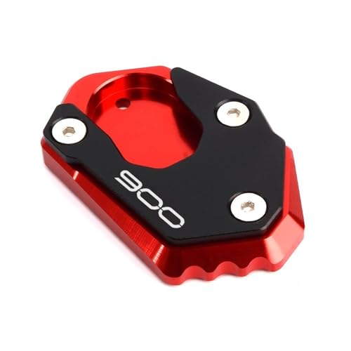 BTWSRX Seitenständerplatte Motorrad Seitenständer Platte Für Kawasaki Z900 Z 900 Z900RS Z900SE 2017-2024 2025 Ständer Pad Fußverlängerung Unterstützung Pads Kickstand-Verlängerungspad(Rot) von BTWSRX