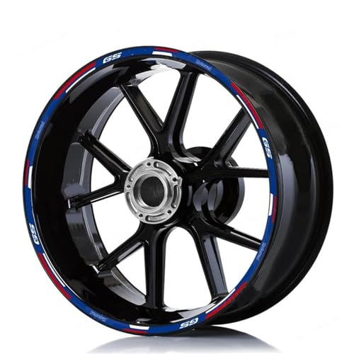 BTWSRX Radnabenaufkleber Motorrad-Felgenaufkleber Für R1250 GS, R 1200 GS, G310 GS, F 650GS, F750GS, Regenfest Felgenaufkleber(Farbe 6) von BTWSRX