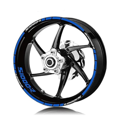 BTWSRX Radnabenaufkleber Motorrad-Felgenrandaufkleber Für S1000R S 1000 S1000 R 2025, Regenfestes Felgenband Felgenaufkleber(Farbe 1) von BTWSRX