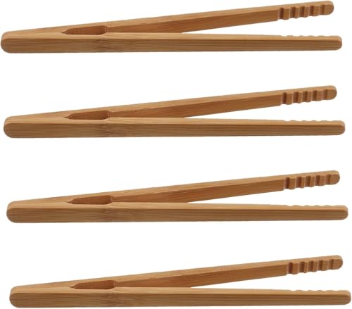 BTWYU 2/4 stücke Clip Wiederverwendbare Toaster Zange Holz Zange Servierzange Pinzette Zange(2pcs) von BTWYU