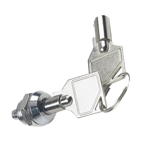 BTWYU Cam Lock,Schubladenschloss 5/10 Sets P12-21 Teleskopschrank Elektronischer Schlüsselschalter 12 mm EIN Aus Sperren Telefonsicherheit Netzschalter 2 Positionen(10 Sets) von BTWYU
