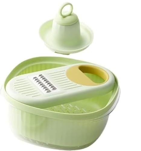 BTWYU Schäler Reibe Küchensieb Zwiebelschneider Karottenschneider Multitool Gemüseschneider(Green) von BTWYU