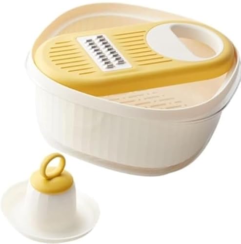 BTWYU Schäler Reibe Küchensieb Zwiebelschneider Karottenschneider Multitool Gemüseschneider(Yellow) von BTWYU