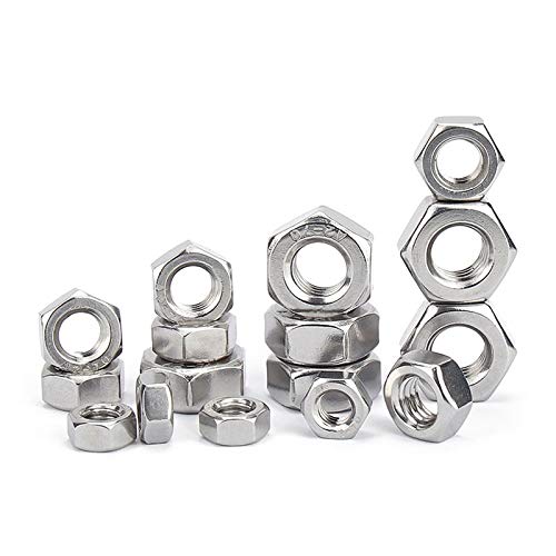 BTWYU Sechskantmuttern,Hardware-Muttern 1–20 Stück Sechskantmuttern mit umgekehrtem Gewinde M1–M64, Muttern mit Linksdrehung(M42 1PCS) von BTWYU