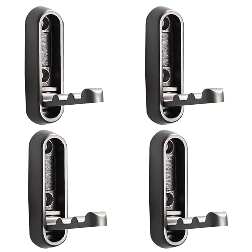 BTWYU Wandhaken 4 Stück klappbare Wandhaken, Garderobenständer aus Zinklegierung for Aufhängen von Bademänteln(Gray,Round) von BTWYU