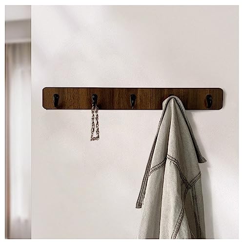 BTWYU Wandhaken Robuste Kleiderhaken zur Wandmontage – Wandhaken und Kleiderhaken(Dark Brown,50 * 6cm/19.7 * 2.4in) von BTWYU