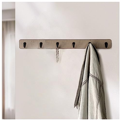 BTWYU Wandhaken Robuste Kleiderhaken zur Wandmontage – Wandhaken und Kleiderhaken(Light brown,60 * 6cm/23.6 * 2.4in) von BTWYU