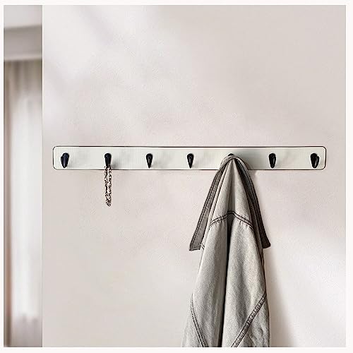 BTWYU Wandhaken Robuste Kleiderhaken zur Wandmontage – Wandhaken und Kleiderhaken(White,70 * 6cm/27.6 * 2.4in) von BTWYU