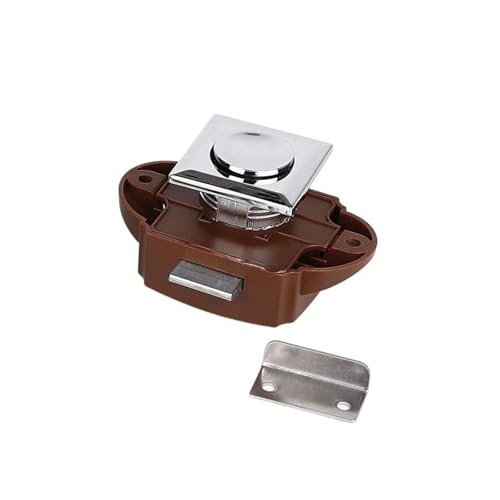Cam Lock,Schubladenschloss 5 STÜCKE Camper Auto Push-Lock 26mm RV Caravan Boot Wohnmobil Schrank Schubladenschloss Keyless Push Button Latch Möbel Hardware(SBR2OLUU dustproof) von BTWYU