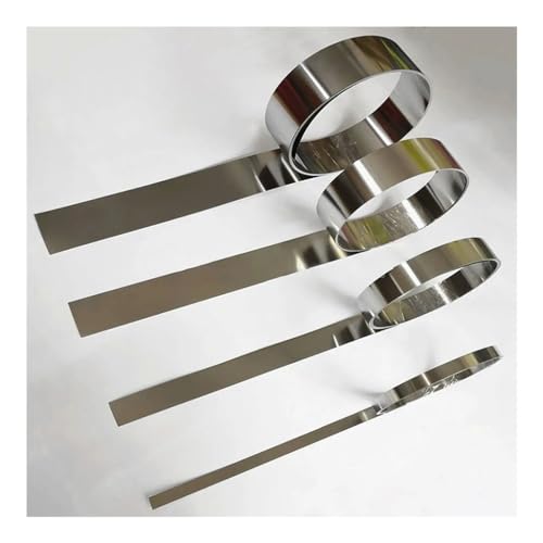 Edelstahlfolienstreifen 1 Stück 1 Meter 304 SS Folienstreifen - 20 mm Breite, 0,03 mm bis 0,1 mm Dicke(0.1mm*20mm*1m) von BTWYU