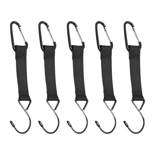 Kleiderbügel, Hosenbügel 5 x Outdoor-Camping-Haken, Aufhänger, Zaunhaken, Mehrzweckhaken, Aufhängehaken, multifunktionale Schnallen for Werkstatttasche, Küchenmantel von BTWYU