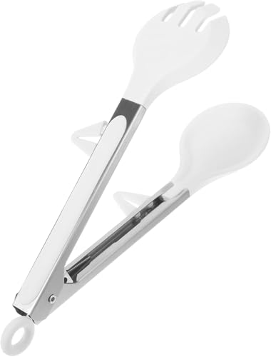Kochzange Verbrühungsschutz-Clip Servierzange Backzange Nudelzange Zange Grillzange(White) von BTWYU