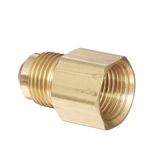 Messing Verbinder,Winkelstück Messingverbinder, Buchsenkupplungs-Adapter, Messingrohrverschraubung for Brenngas-Wasserventil, einfach zu installieren(1/2npt-3/4od) von BTWYU