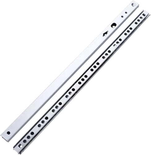Schubladenführungen 1 Paar 17mm breite Zweiwege-Führungsschiene Stahlkugel-Gleitschiene Möbelbeschläge(Length-182mm) von BTWYU