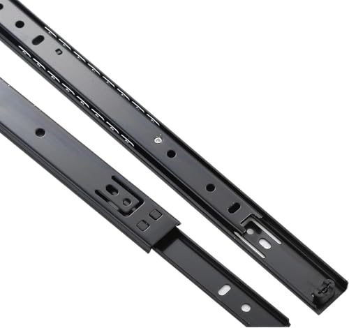Schubladenführungen 1 Paar Home Cabinet Mute Zweiteilige Führungsschiene(12 Inches 300mm) von BTWYU