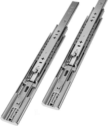 Schubladenführungen 1 Paar Schwerlastschienen for Soft-Close-Vollauszüge - seitlich montiert(650mm(26Inch)) von BTWYU