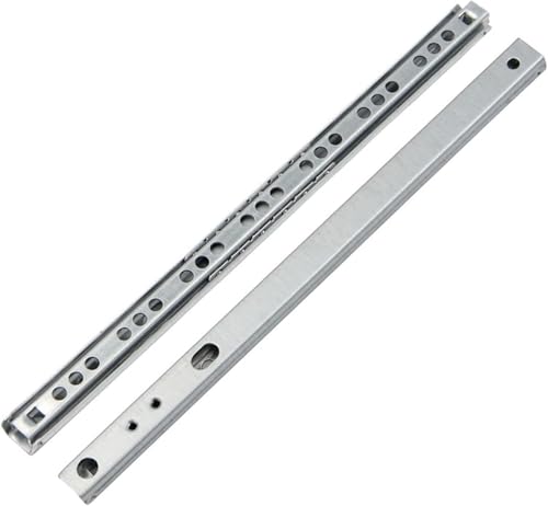 Schubladenführungen 2Pcs Volle Erweiterung Teleskop Metall Kugellager Bidirektionale Pull-Out Schiene(246mm 10inch) von BTWYU