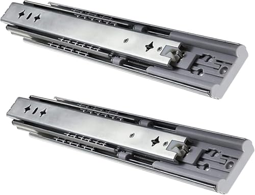 Schubladenführungen 3-teilige Soft-Close-Schienen mit Kugellager schließen automatisch langsam(32Inch(800mm)) von BTWYU