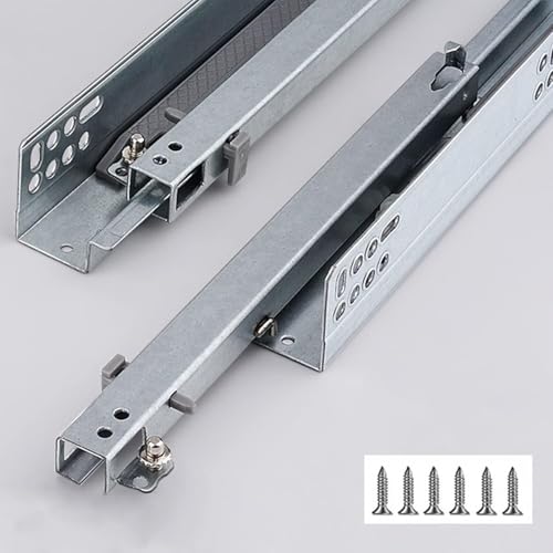 Schubladenführungen Versteckte Puffer-/Rückprallschiene for Computertastatur-Garderobe(Two Stage Buffer,300mm) von BTWYU