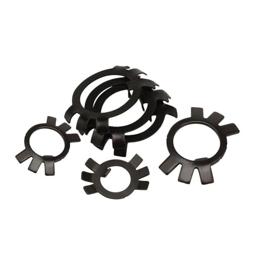 Sicherungsringe，Snap Ring 5/10 Stück M10 M12 ~ M60 Sicherungsringe Abstandshalter Schwarze Sicherungsscheiben aus Stahl Halteanschlagscheiben for Schlitz-Rundmuttern Befestigungsscheiben(5Pcs,M55) von BTWYU