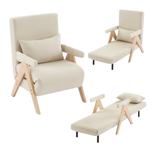 BTYJLEBE 3-in-1 Schlafsessel, Sessel mit Schlaffunktion, Schlafsofa Klein Verstellbare Winkellehne, Schlafsessel mit Bettfunktion für Wohnzimmer Schlafzimmer Lounge BTYJLEBE 3-in-1 Schlafsessel, Sessel mit Schlaffunktion, Schlafsofa Klein Verstellbare Winkellehne, Schlafsessel mit Bettfunktion für Wohnzimmer Schlafzimmer Lounge von BTYJLEBE