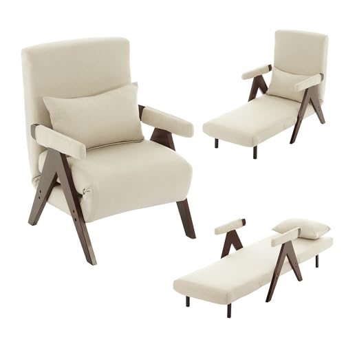 BTYJLEBE 3-in-1 Schlafsessel, Sessel mit Schlaffunktion, Schlafsofa Klein Verstellbare Winkellehne, Schlafsessel mit Bettfunktion für Wohnzimmer Schlafzimmer Lounge von BTYJLEBE