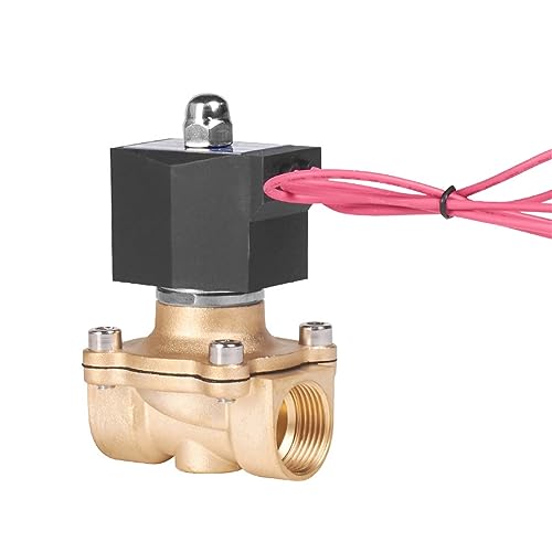 1/2" Messing IP65 Wasserdichtes Magnetventil220V 110V 24V 12V Normalerweise geschlossenes elektrisches Magnetventil for feuchte Umgebungen im Freien(Npt-24vdc-viton-seal) von BTYKUYOO