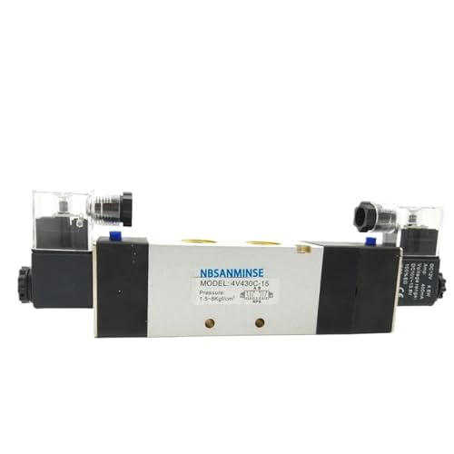 4V410 4V420 4V430 G Gewinde 1/2 4V Serie Magnetventil Elektromagnetventil Magnetventil(Ac110v,4V420-15 G1-2 2-5Way) von BTYKUYOO