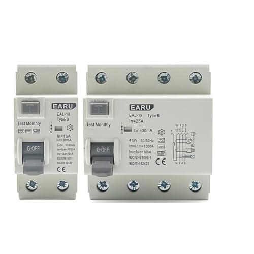 BTYKUYOO 10 stücke 2P/4P 10mA Elektrische Fahrzeug EV Lade Pile Fehlerstromschutzschalter DC FI-SCHUTZSCHALTER RCD Typ B 6KA Din-schiene Erde Leckage(2p 10a) von BTYKUYOO