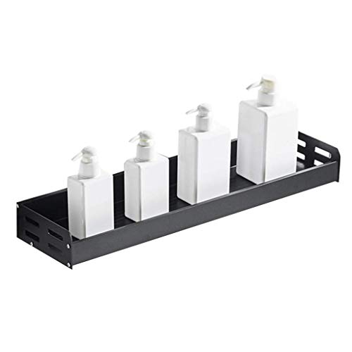 BTYKUYOO Badezimmer-Aufbewahrung, Badezimmer-Regal, Edelstahl, Badewannen-Duschregal, Korb-Caddy, quadratisch, moderner Stil, Wandmontage, Mattschwarz(30cm) von BTYKUYOO