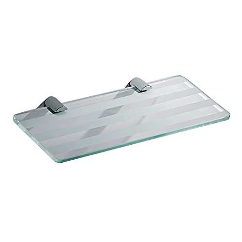 BTYKUYOO Badezimmer-Glasregal, rundes Eckregal, Wandhalterung, Glas-Badezimmerregal, Duschregal, Dusche, Organizer, rechteckig(Style1) von BTYKUYOO