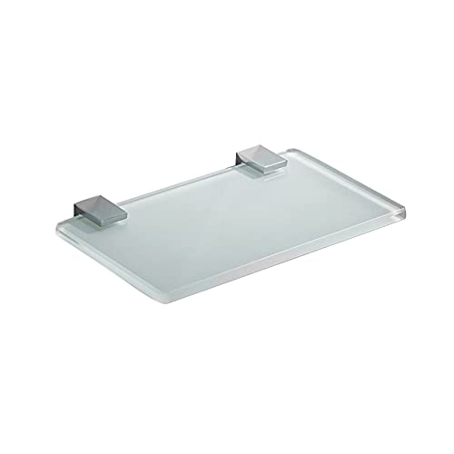 BTYKUYOO Badezimmer-Glasregal, rundes Eckregal, Wandhalterung, Glas-Badezimmerregal, Duschregal, Dusche, Organizer, rechteckig(Style2) von BTYKUYOO