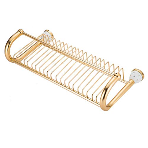 BTYKUYOO Badezimmerregale, Duschablage, Badezimmer-Wandhalterung, Regal, Organizer, Aufbewahrung, Aluminium, rostfrei, 40 x 24 x 13,5 cm von BTYKUYOO