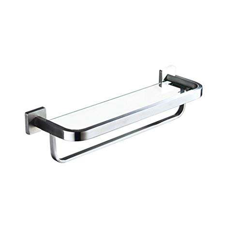 BTYKUYOO Badezimmerregale, Regal aus gehärtetem Glas Badezimmer-Eckregal Edelstahl-Wandregale Badezimmer-Lagerregal Badezimmerregal Glaslagerregal von BTYKUYOO