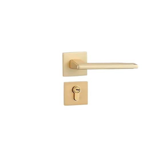 BTYKUYOO Gold Hause Türschloss Schlafzimmer Innen Zink-Legierung Leise Split Lock Raum Aluminium Massivholz Möbel Hardware(F L015845 Silent) von BTYKUYOO