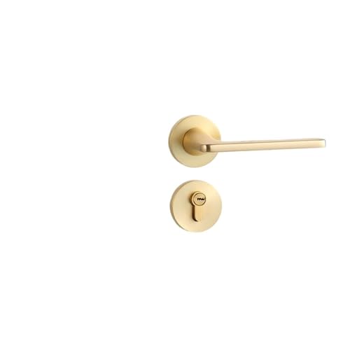 BTYKUYOO Gold Hause Türschloss Schlafzimmer Innen Zink-Legierung Leise Split Lock Raum Aluminium Massivholz Möbel Hardware(X31 5845 Silent) von BTYKUYOO