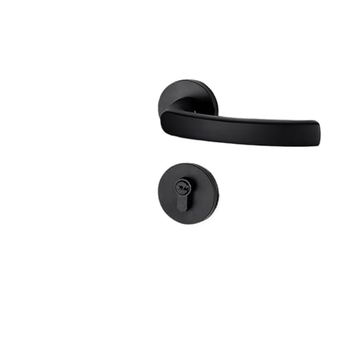BTYKUYOO Innen Haushalt Türschloss Leise Badezimmer Holztür Split Lock Schlafzimmer Magnetische Schwarz Engineering Türgriff(Yahei G Type) von BTYKUYOO