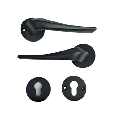 BTYKUYOO Space Aluminum Schwarze Aluminiumlegierung Split Massivholz Haustürschloss Silent Lock Aluminiumoxid Magnetisches Hardware-Schloss(Yahei Large 58 Silent) von BTYKUYOO
