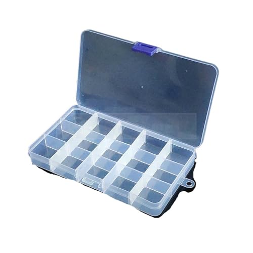 BTYQKZVPM Angelzubehör-Organizer, 15 Grids Storage Organizer for Hardware und Schmuck Transparent Pack von 3 17,4 x 9,6 x 2,1 cm BTYQKZVPM Angelzubehör-Organizer, 15 Grids Storage Organizer for Hardware und Schmuck Transparent Pack von 3 17,4 x 9,6 x 2,1 cm von BTYQKZVPM